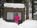 JA7NI's granddaughter at his RX station, February 2010