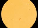 Sunspots AR3242 and AR3245 have 'beta-gamma' magnetic fields that harbor energy for M-class solar flares. [Photo courtesy of SDO/HMI]