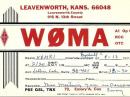 A W0MA QSL card from April 13, 1971.